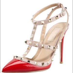 Red garavani rock stud Valentino